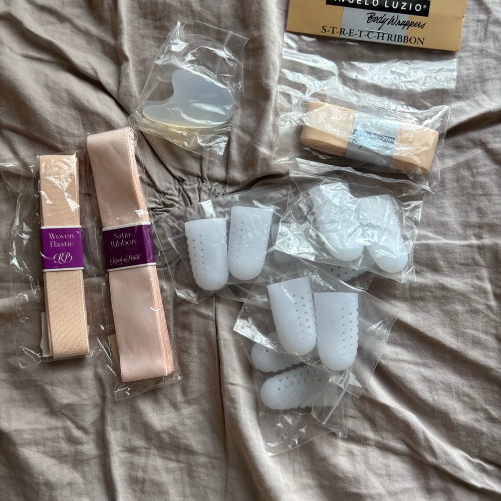 BUNDLE - Point Shoe Accessories - Ribbon, Elastic, Toe Spacers